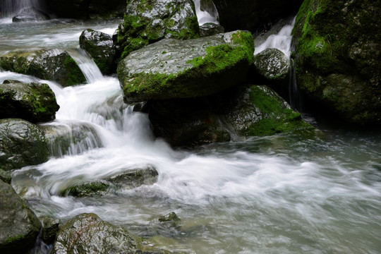 清澈山溪 涓涓流水 山涧清流