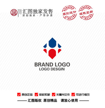 抽象H字母LOGO