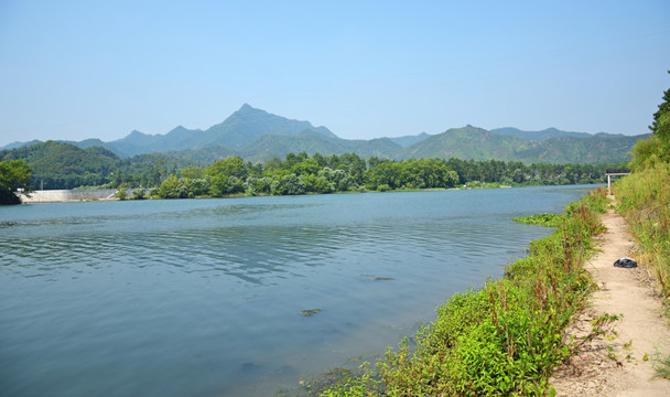 绿色河水高清风景图