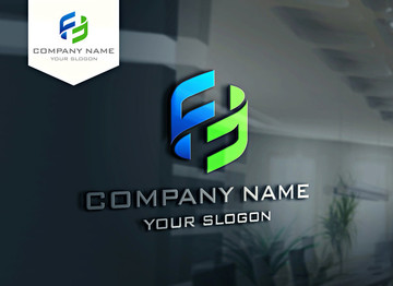 F字母 環保 LOGO設計