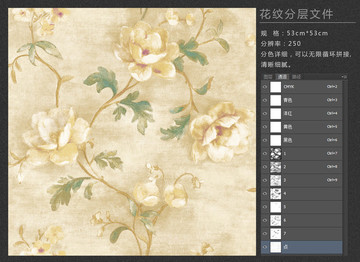 復(fù)古藤蔓花