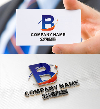 B字母科技LOGO设计