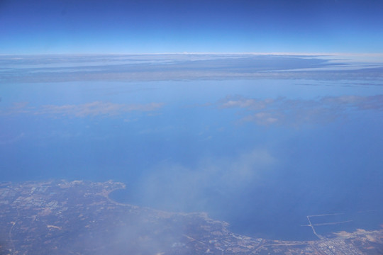 飞临烟台 渤海海岸 渤海湾