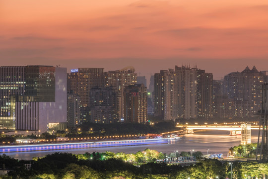 广州珠江新城城市夜景