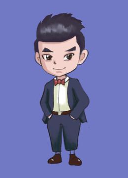 手繪卡通男生