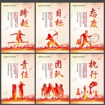 企業(yè)文化素材跨越目標(biāo)態(tài)度責(zé)任