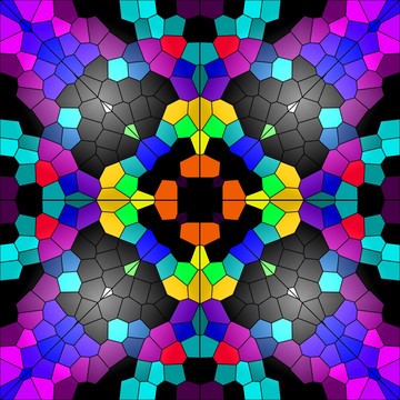 萬花筒般的染色玻璃