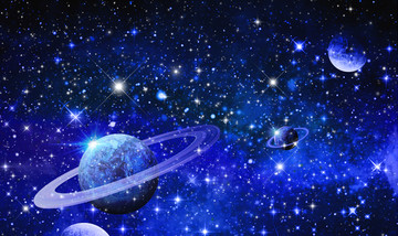 藍(lán)色星空吊頂軟膜背景墻