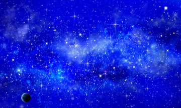 藍(lán)色星空吊頂軟膜背景墻