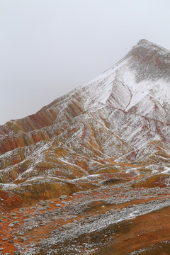 张掖七彩丹霞 雪景