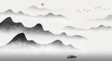 水墨山水畫