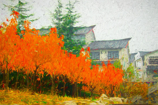 風(fēng)景油畫 無分層
