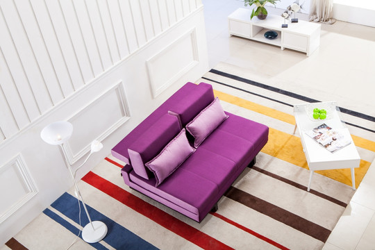 休闲紫色日式沙发床