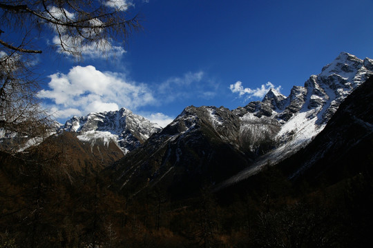 毕棚沟 雪山 高山