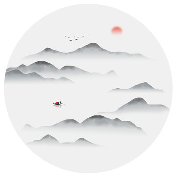 水墨山水畫