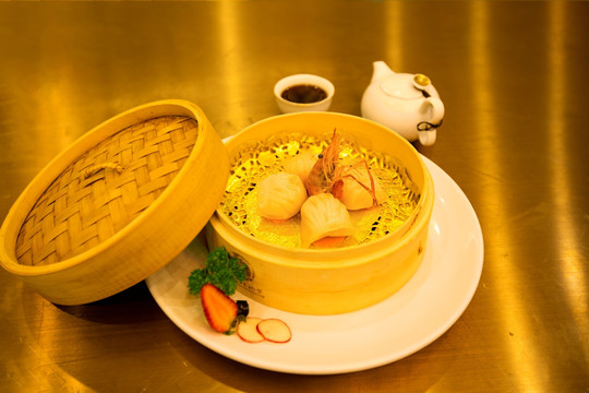 金箔虾饺