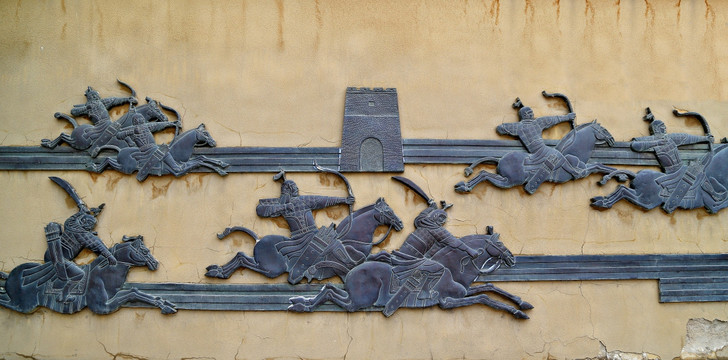 古代骑兵 浮雕