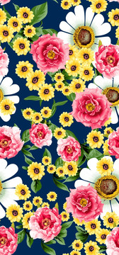 花朵 數(shù)碼印花 有分層