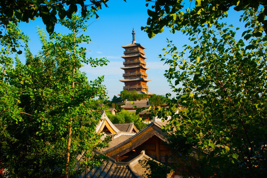中式隋唐风格木结构仿古园林建筑