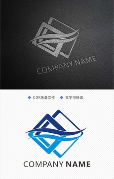 藍色個性標志