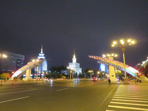 北京复兴门夜景