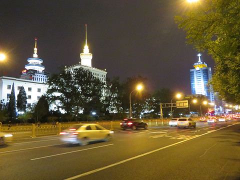 北京复兴门夜景