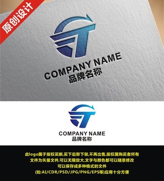 CT T字母logo