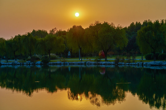 4000万像素 夕阳 湖景