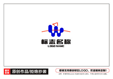 W1字母形态标志LOGO