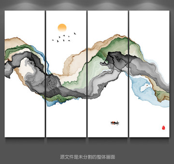 水墨畫 水墨意境壁畫 壁紙
