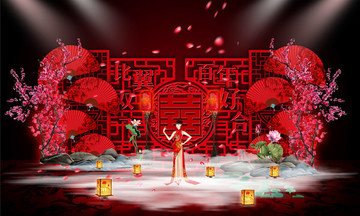 中式婚礼 红色婚礼 古代婚礼