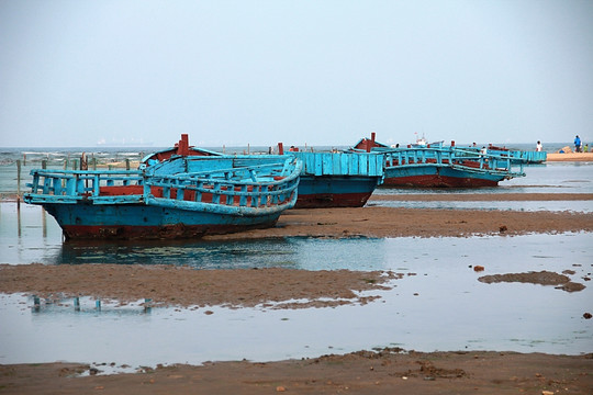 北戴河 退潮后的海面