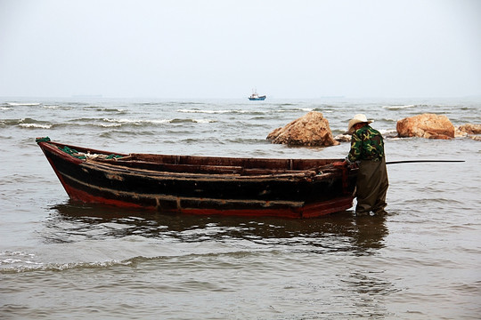 北戴河 退潮后的海面