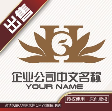 H凤凰装饰logo标志