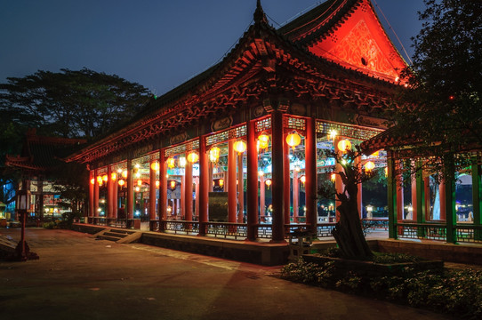 圓明新園夜景