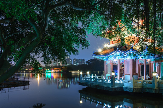 圓明新園夜景