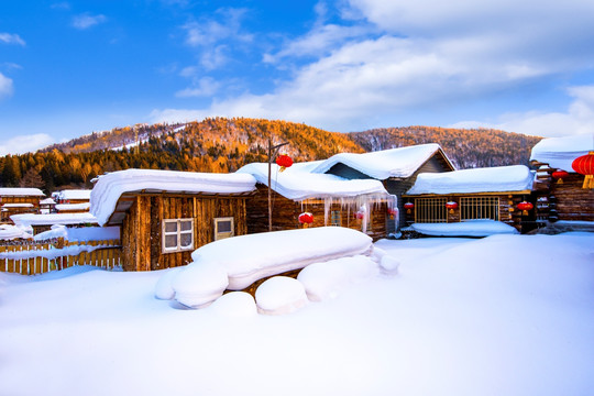 中国雪乡 雪乡 雪景 梦幻雪乡