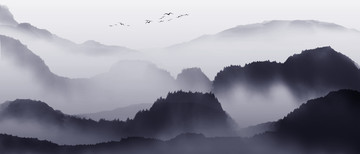 意境山水 水墨畫