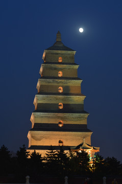 大慈恩寺大雁塔景区夜景