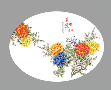 牡丹 花鳥