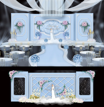 藍(lán)色婚禮 浪漫婚禮 韓式婚禮