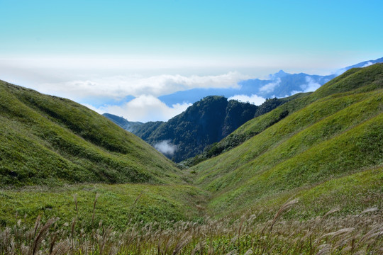 江西萍乡武功山旅游 武功山实拍