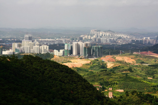 南宁青秀山鸟瞰