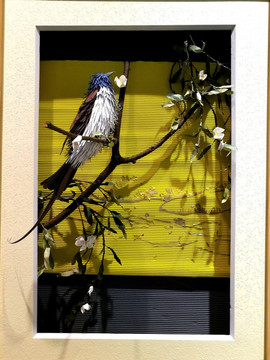 纸工艺品 树枝上的鸟
