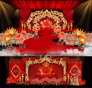 紅色歐式婚禮