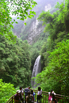 遥看瀑布挂前川