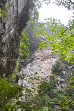 自然风光 悬崖峭壁 山林植被