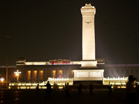 人民英雄纪念碑 夜景