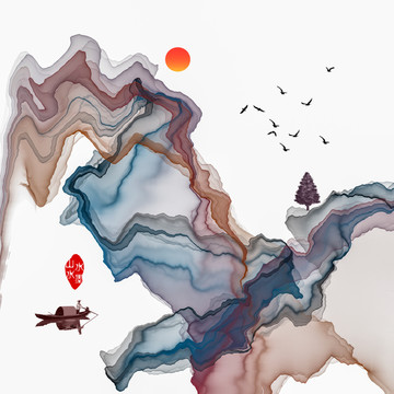 意境水墨山水