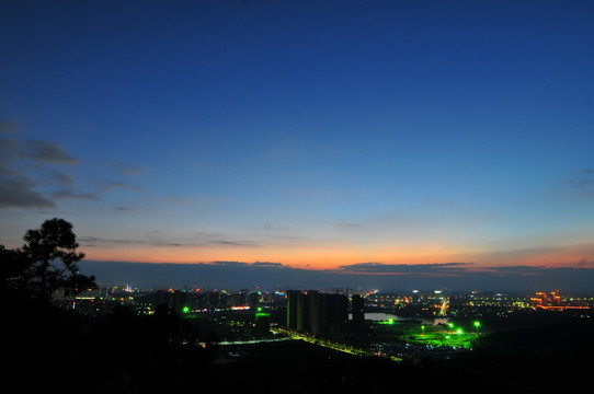 城市之光 夕阳正浓 瑰丽晚霞